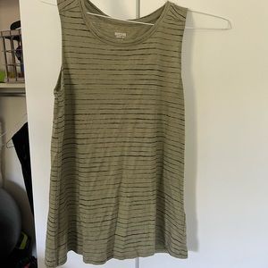 Mossimo tank top. Green with black stripes. Worn once!